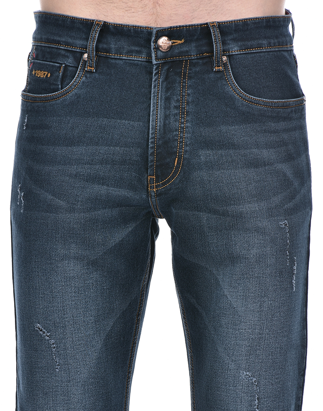 Numero Uno Men Solid Dark Blue Jeans